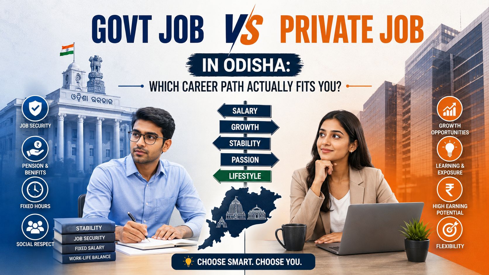 Govt Job vs Private Job in Odisha: Which Career Path Actually Fits You?